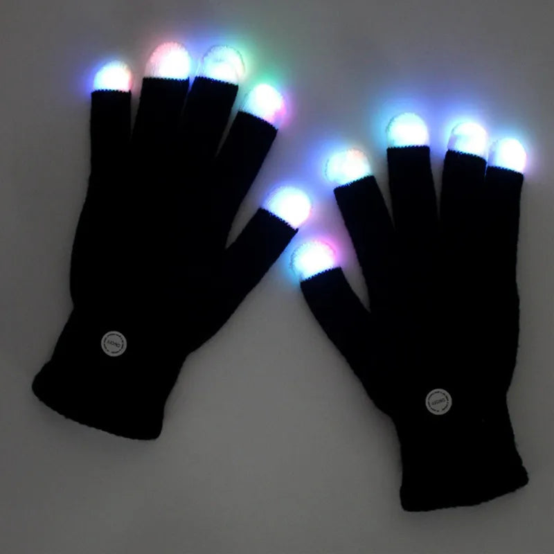 Color Changing Fingertips Flashing Led Gloveslight up Gloves Glowing in the Dark