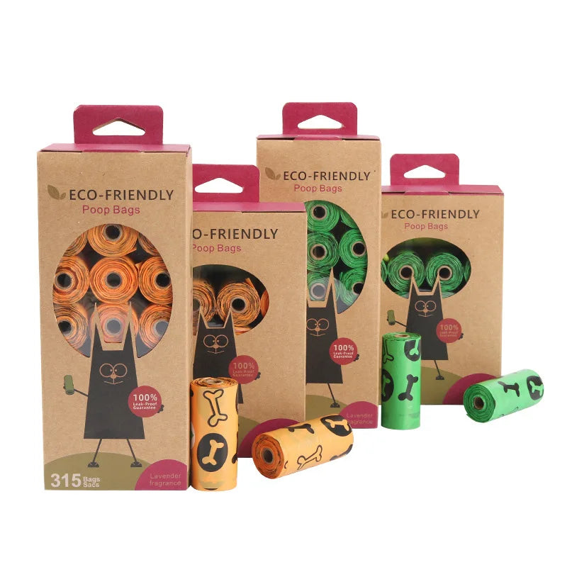 Custom Eco-Friendly Biodegradable Dog Poop Bags Leak-Proof Compostable PET Waste Disposal Earth Friendly Bio-Degradable