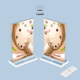 Top quality Clear Acrylic t-style table tent 4x6 inches plastic table tents card holder table tent menu holder