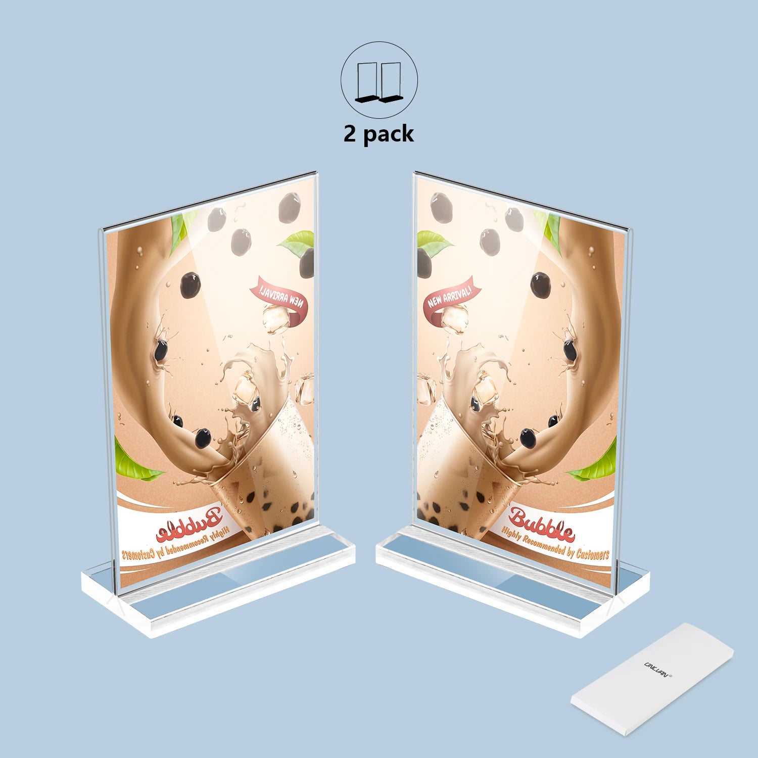 Top quality Clear Acrylic t-style table tent 4x6 inches plastic table tents card holder table tent menu holder