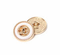 Round Metal Camellia Stud Button South Korea's Trendy Fashionable Joker Retro Bohemia Button