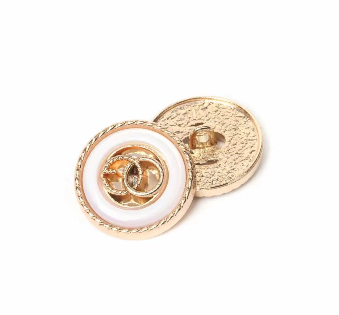 Round Metal Camellia Stud Button South Korea's Trendy Fashionable Joker Retro Bohemia Button