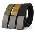Trendy Fashion Silver Metal Waist Belt with Auto Lock Buckle Customized Casual Automatic Nylon Canvas Belts Turun E2478