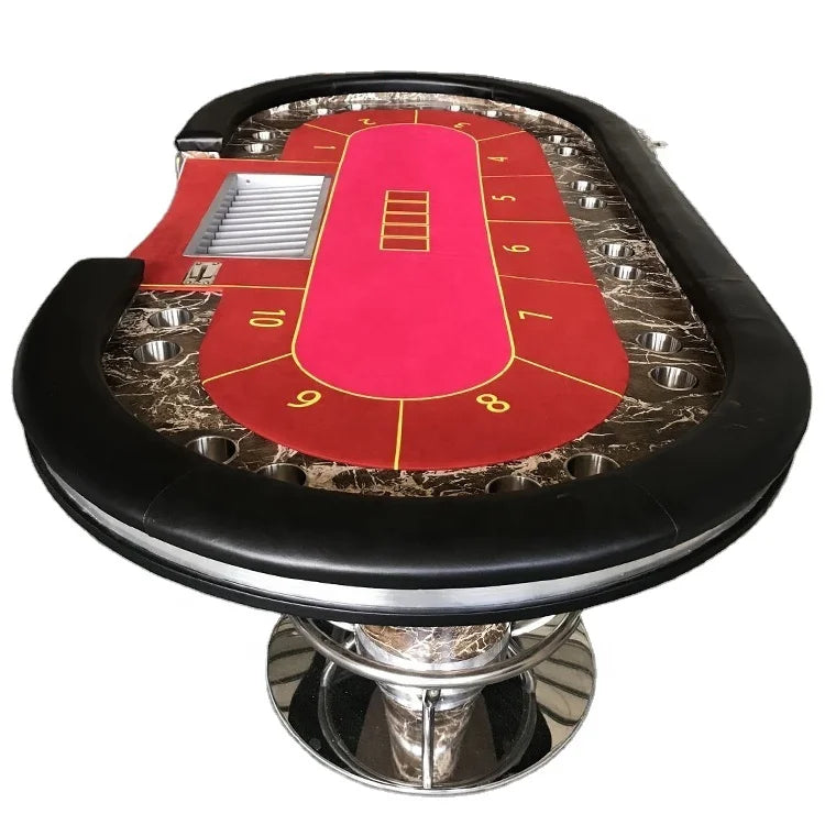 High Quality JIAYI JY-T01 96inch LED Texas Poker Table for 10 Players Wholesale Luxury Gambling OEM China