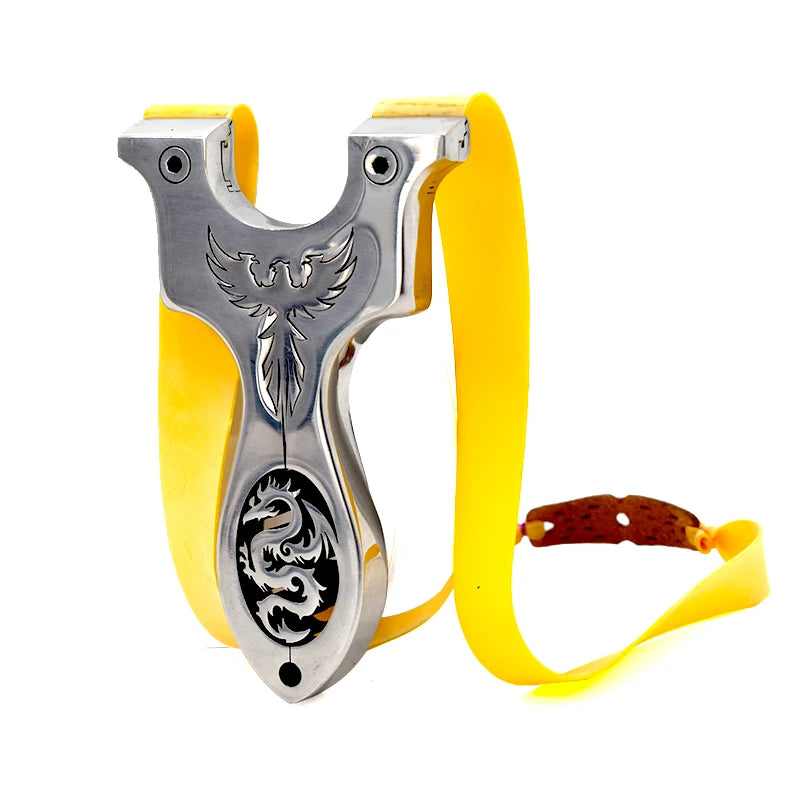 PIAOYU Slingshot Stainless Hunting with Flat Rubber Band Slingshot Accessories