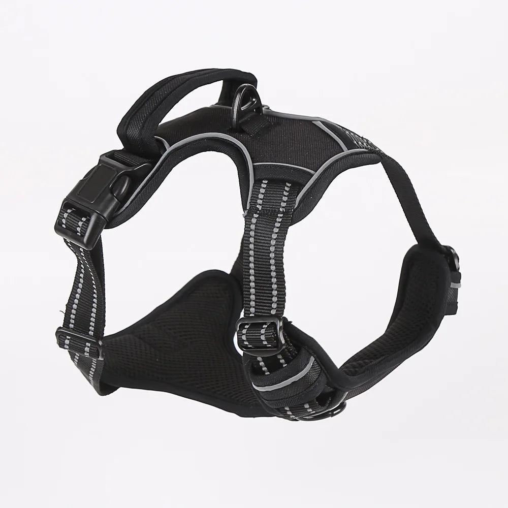 Adjustable Reflective Nylon Dog Vest Harness Quick Release for Large Medium Small Dogs for Pet Walking