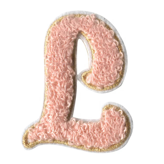 Fashion Cute Heart 26 Letters Alphabets Cloth Chenille Towel Patches