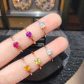 Classic Style 925 Sterling Silver Natural Gem Rings for Women Factory Supplied Fine Jewelry for Weddings and Parties