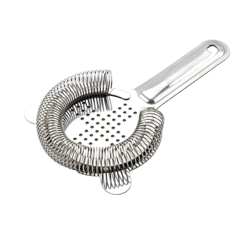 Professional Stainless Steel Bar Strainer Cocktail Wire Spring Strainer with Ice Filter for Bartending