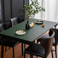 Double-Sided Solid Color PU Leather Tablecloth Rectangular Oil-Proof Dinner Table Mat Custom Coffee Table Tablecloths