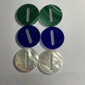 Round Flat Natural Malachite Lapis Mother of Pearl Shell Gemstone Disc with Hole