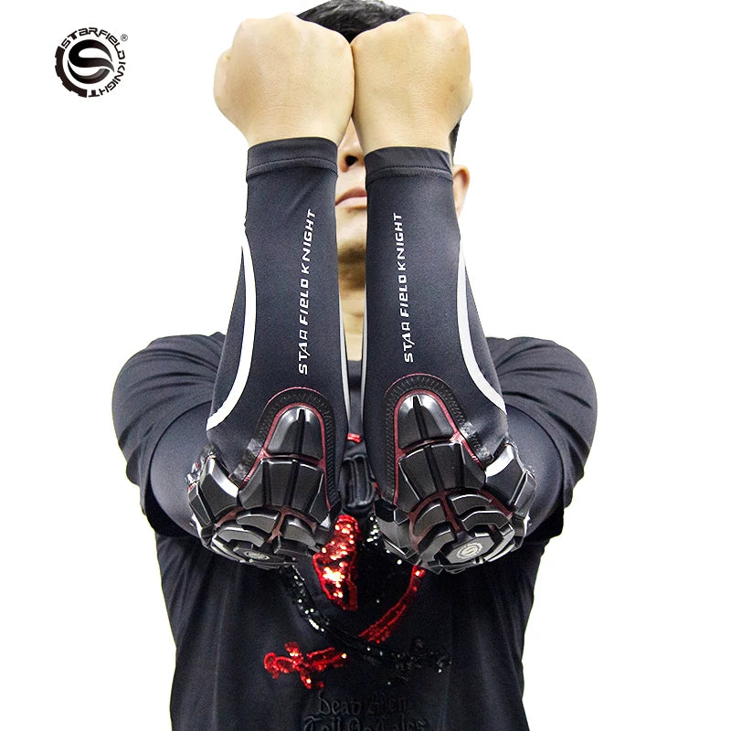 New Men's Protective Ice Sleeve Elbow Pads Bicycle Riding Outdoor Protection Motorcycle Arm Guard Racing Knight Sports Pads