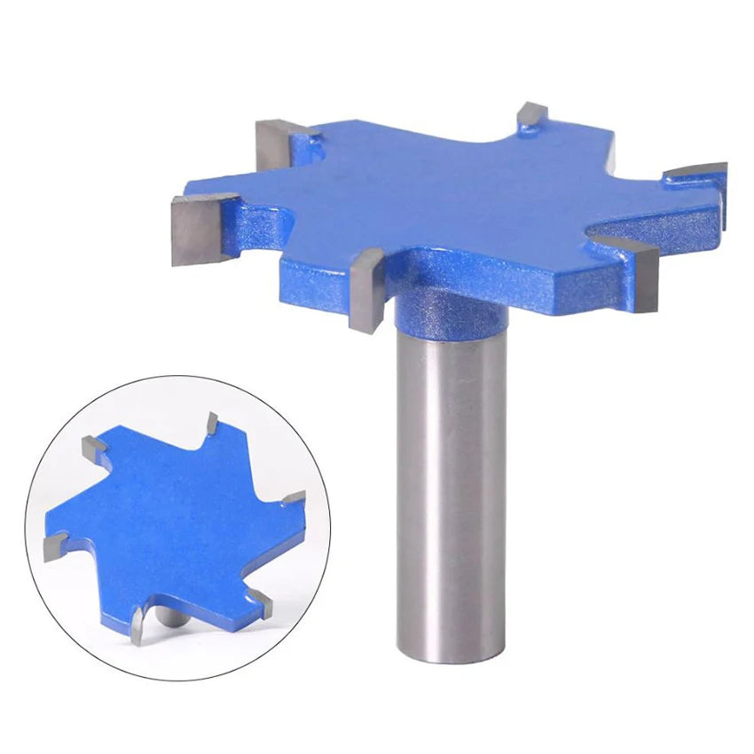 1/2inch 12mm Shank Tungsten Carbide 6 Tooth T Slotting Woodworking Router Bits Wood Milling Cutter Carpentry Cutting Tools