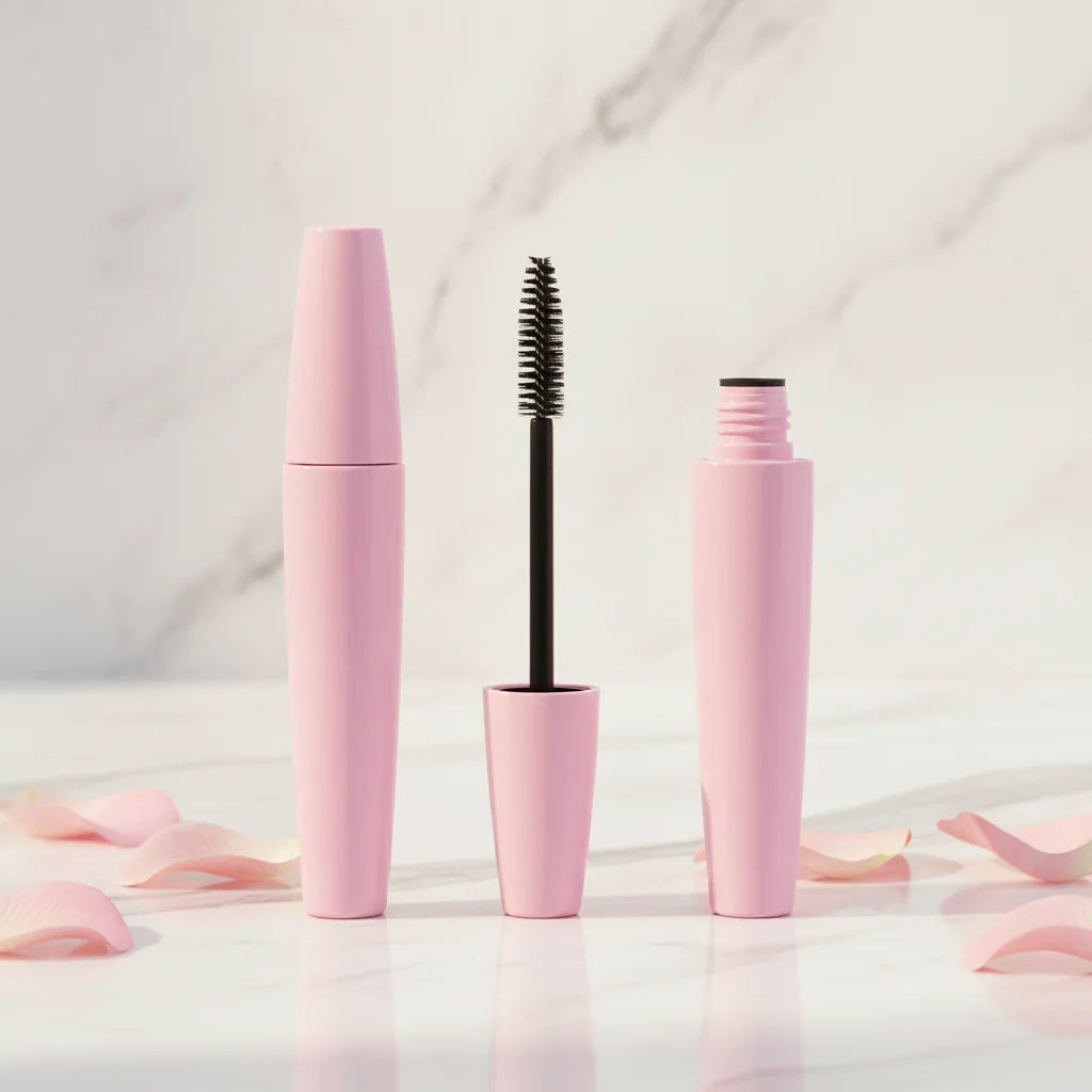 New Arrivals Luxury Empty Mascara Containers Cosmetic pink Eyelash Container Bottle ABS/PETG Plastic Empty Mascara Tubes Wands