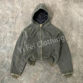 Custom Streetwear Heavyweight French Terry Blank Men Distressed Vintage Acid Wash Sun Faded Zip up Hoodie