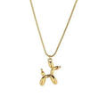 Gold Plated Jewelry  Stainless Steel  Necklace Women Jewelry Number Seven Gold Dogs  Pendant Necklace for Women and Girls