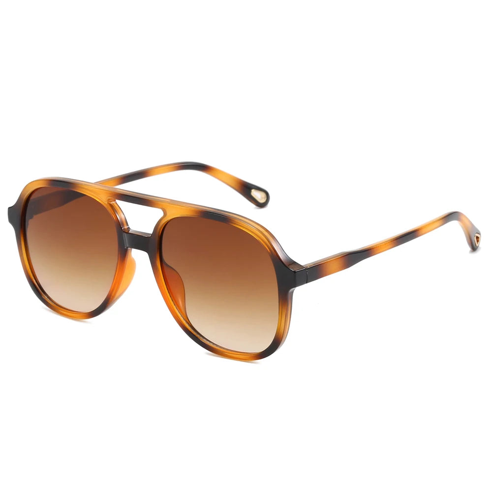 Superhot Eyewear 30961 Fashion 2023 Double Bridge Flat Top Large Square Pilot Sunglasses