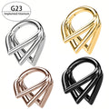 G23 Titanium Tragus Piercing Navel Ring Gold Plated Luxury Tongue Cartilage Nose Ring Piercing Jewelry Nose Rings for Women