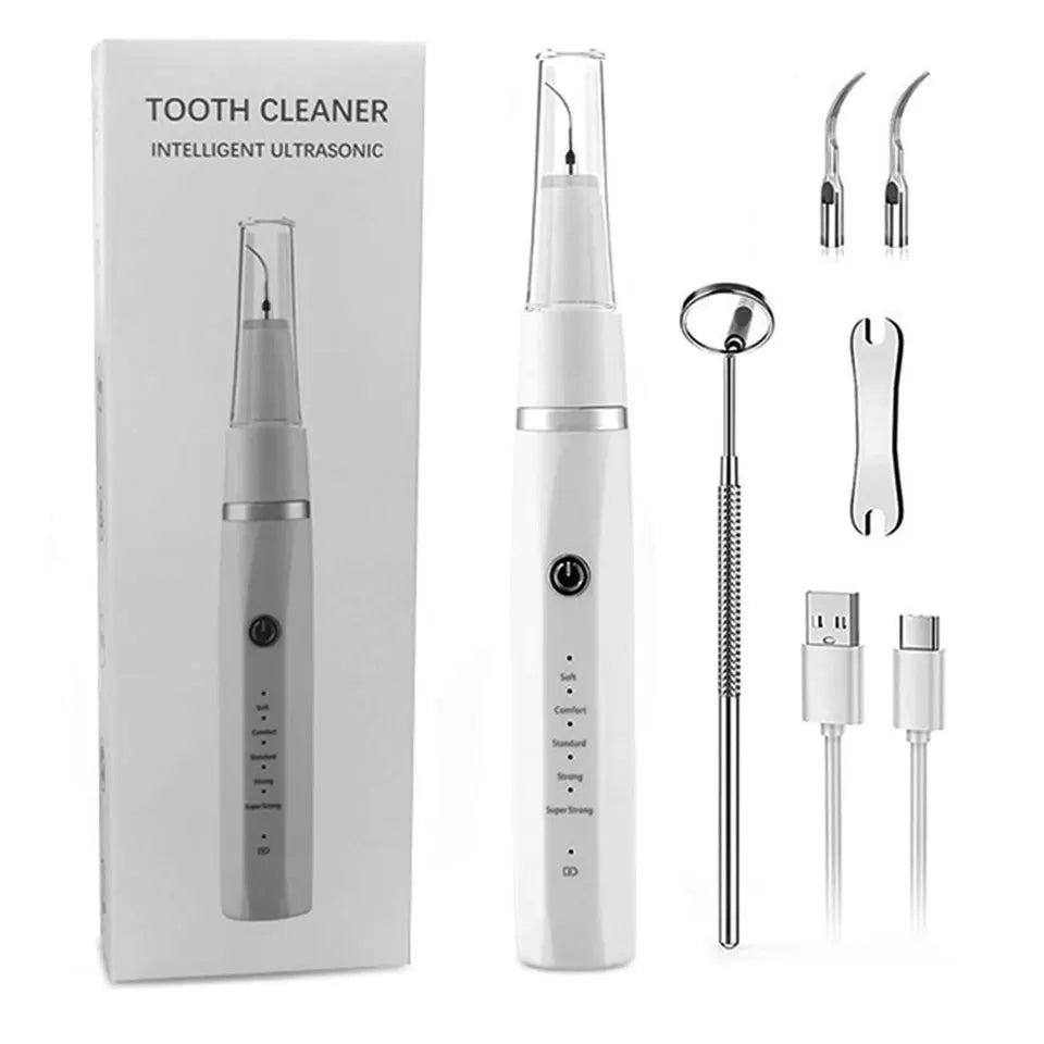USB Rechargeable Electric Teeth Whitening Scaler Waterproof Tooth Cleaner Stain Tartar Calculus Remover Multi-Purpose Accessory