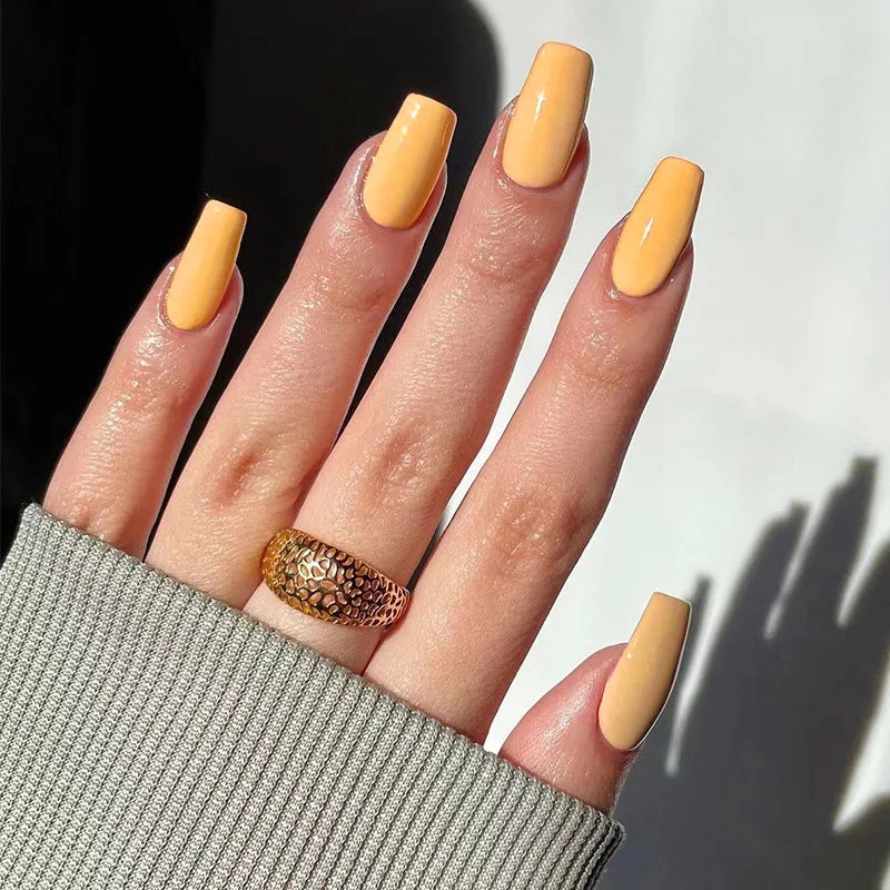 Short Press on Nails Wholesale Full Cover Acrylic Pure Colors False Nail Short Nails Set