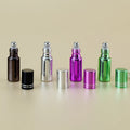 Wholesale Electronic Aluminum Cap Steel Roll on 5ml Glass Perfume Essential Oil Bottle with Roller