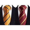 Mens Tie Classic Striped 8cm Jacquard Gold Blue Red Black Necktie Daily Wear Cravat Wedding Party Dress Accessories Gift for Man