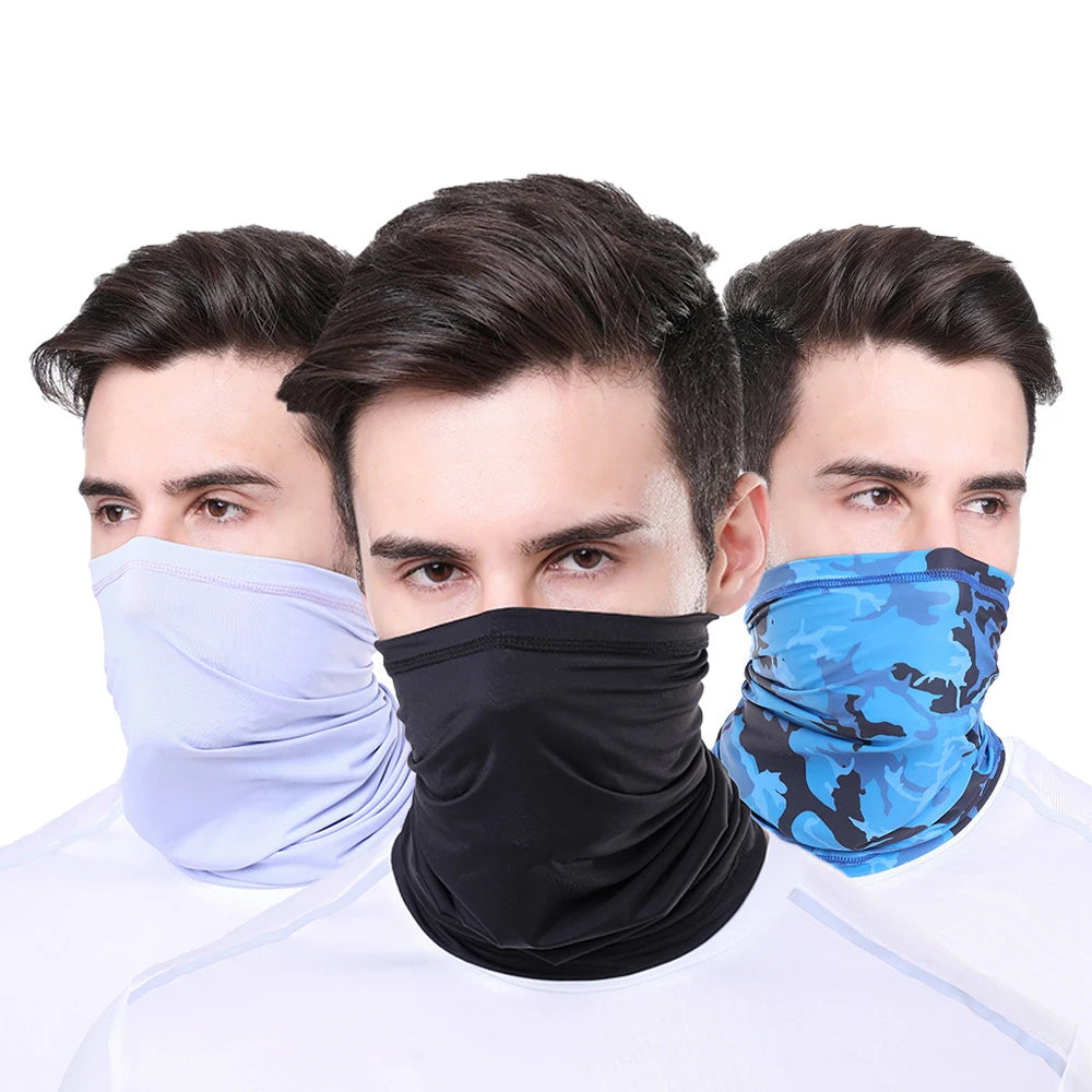 Custom Outdoor Sports Ice Silk Mask Multi-Functional Winter Neck Scarf for Men Women Summer Cycling Sun Protection Magic Scarf
