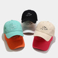 2025 New Arrivals Design Women Adjustable Letter Baseball Hat Sports Caps Custom Embroidery Logo Cap