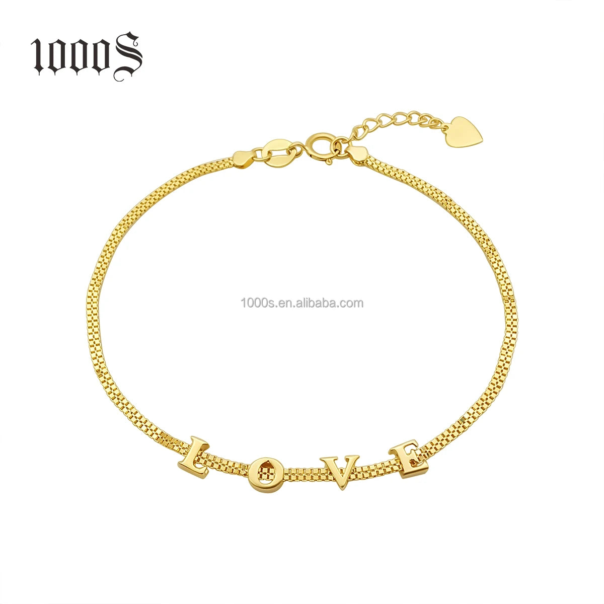 Popular Personalized 18K Real Gold Letter Name Bracelet for Women Girl Jewelry Gift Customized Trendy Design