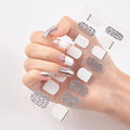 3D Laser Waterproof Non-Toxic Nail Stickers for UV Gel Nail Art Mixed Color French Style Shape 16-Piece Bulk Packaging Wholesale