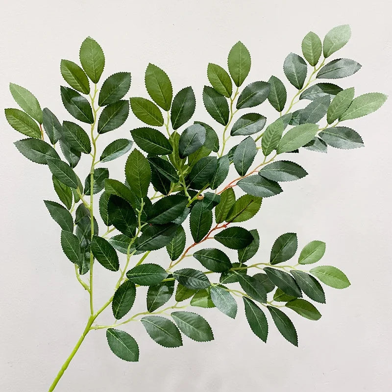 Silk Green Tree Leaves Artificial Rose Leaves for Wedding Decor