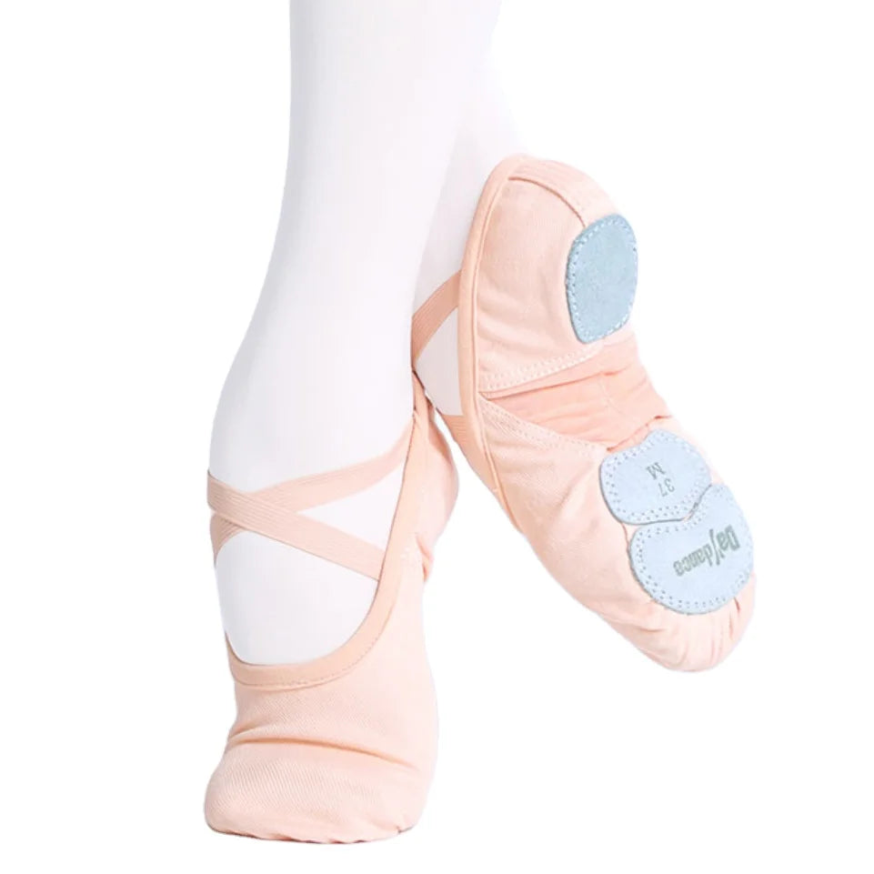 Ballet Shoes Dance Shoes for Women Girls Dance Academy Three Soft Split Sole Stretch Fabric Mesh Splice Dancing Slippers