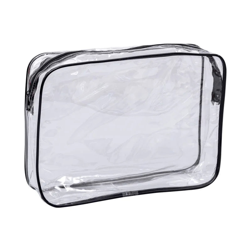 Travel Cosmetic Bag clear Lady Pouch Daily Toiletry Manufacturer New logo Custom Cosmetic Bag Transparent