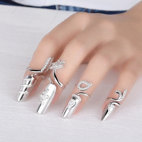 Europe and the United States Fashion Creative Open Fingernail Nail Ring