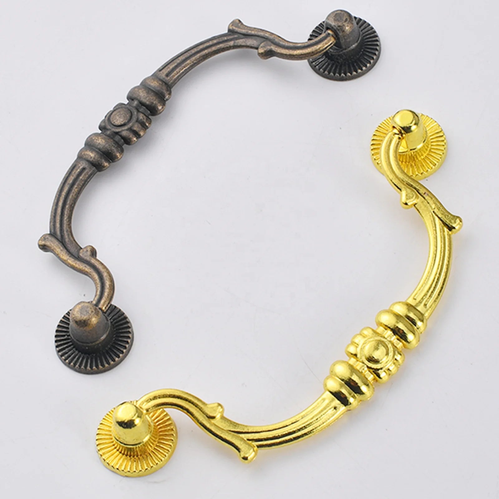New Adjustable Chinese Style Gold Striped Zinc Alloy Handle 98mm Hole Spacing Kitchen Cabinet Dresser Drawers Living Room