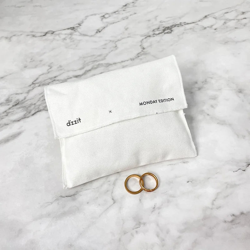 Fashion Custom logo Recycled Organic Cotton Dust Flap Envelope Towel Storage Jewelry Bag Men's and Women's Wallets Wholesale