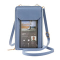 Designer PU Leather Purses and Handbags 2023 Female Mini Shoulder Messenger Bags Transparent Touch Screen Mobile Phone Bag