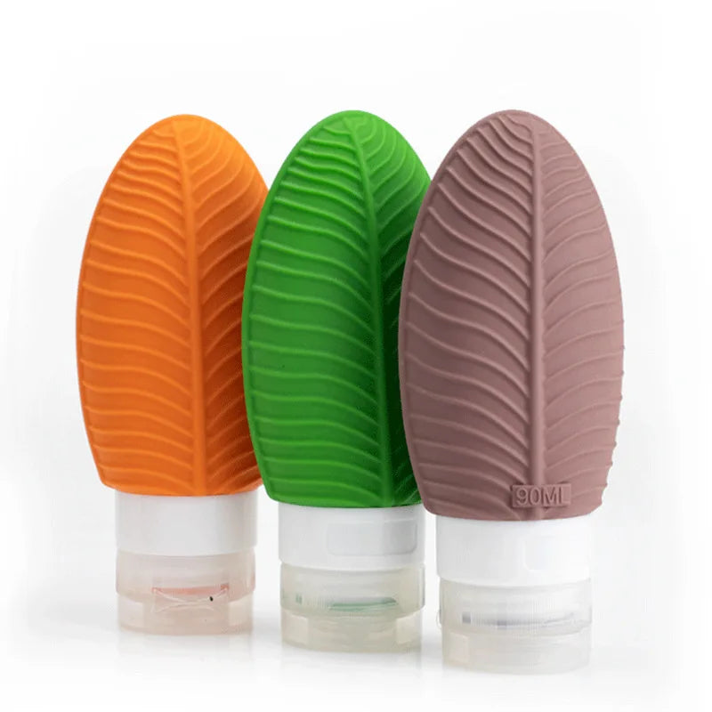New Leaf Travel 90ml Silicone Dispensing Bottle Facial Cleanser Cosmetic Lotion Pump Sprayer Squeeze Tube Face Plastic Bottles