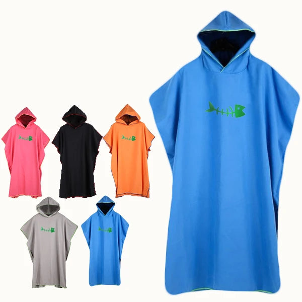 Custom Microfiber Hooded Poncho Beach Towel Robe for Adults Cheap Fun Stylish Turkish Tropical Compressed Disposable Design