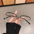 Jiuling Eyewear Wholesale Men Women Luxury Optical Lenses Eyeglass Oversized square Metal Frame Transport Eyeglasses Frames