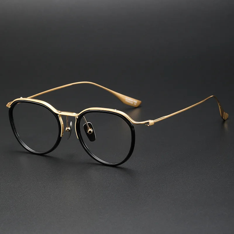 Acetate Titanium Glasses Frame Men Vintage Square Prescription Eyeglasses Frames Women Korean Optical Spectacles