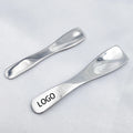 Custom Logo Stainless Steel Metal Makeup Spoon Facial Cosmetic Cream Applicator Spatula for Cosmetic