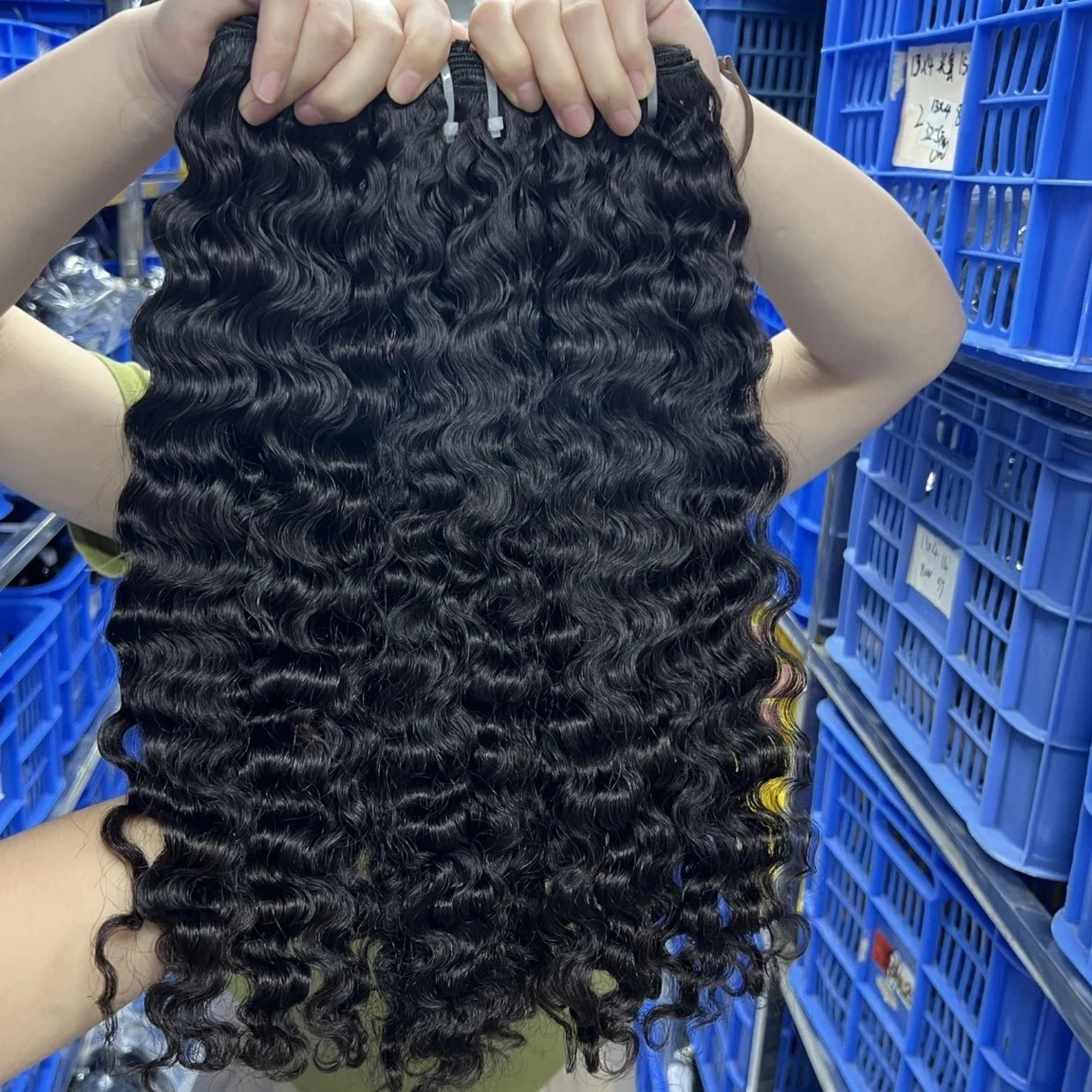 100% Unprocessed Vietnamese Raw Hair Curly Raw Human Hair Bundled Wholesalers Hair Extensions