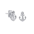 925 Small Anchor Earrings Bulk Cute Teenagers Sterling Silver Piercing Stud Earring for Girls