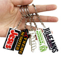 Wholesale Promotional Pvc Keychains Custom Designer Silicone Letter Key Chain Ring Rubber Keychain