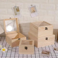 Chuanghua Custom Logo Cheap Wooden Box Hinge Lid Solid Pine Wood Keepsake Gift Boxes Wood Storage Box