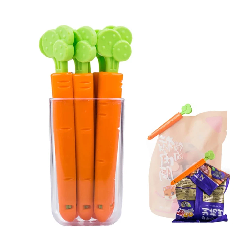 Sealing Pliers Food Bag Cartoon Carrot-shaped Moisture-proof  Sealing Clip
