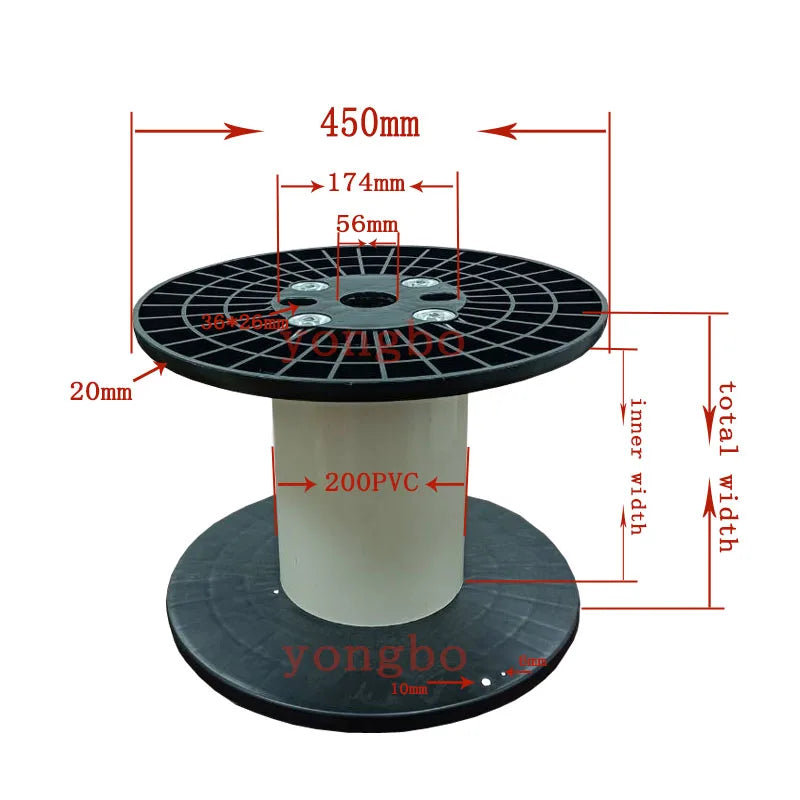 450MM Detachable Spool Plastic Packaging for Cable Rope Steel Wire Winding Other Production Uses