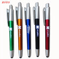 3 in 1 Touch Screen Function Plastic Ball Pen With Led Light Custom Led Logo Pen Stylus Ballpoint  Promotional  Item Gift