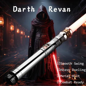 Darth Revan Lightsaber RGB 12 Colors Smooth Swing Metal Hilt Heavy Dueling Light Saber Toy for Cosplay Collection Drop Shipping